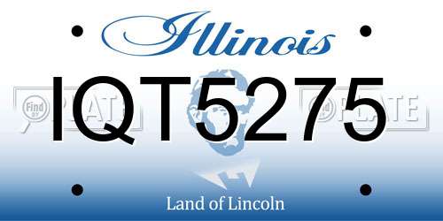 IQT5275 Illinois License Plate