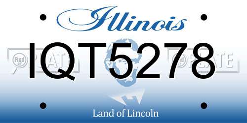 IQT5278 Illinois License Plate