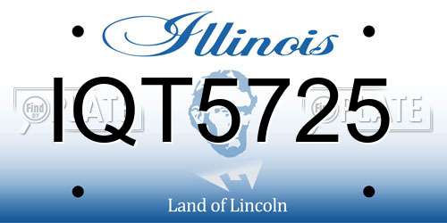 IQT5725 Illinois License Plate