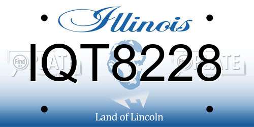 IQT8228 Illinois License Plate
