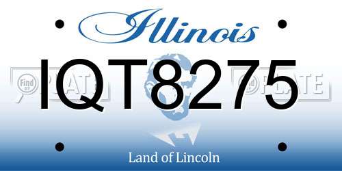 IQT8275 Illinois License Plate