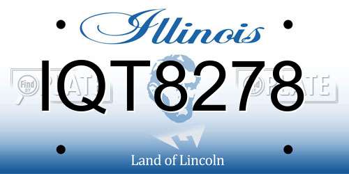 IQT8278 Illinois License Plate