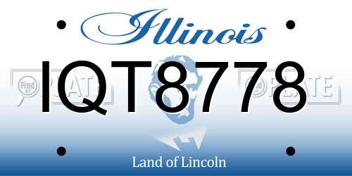 IQT8778 Illinois License Plate