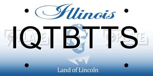IQTBTTS Illinois License Plate