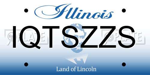 IQTSZZS Illinois License Plate
