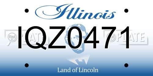 IQZ0471 Illinois License Plate