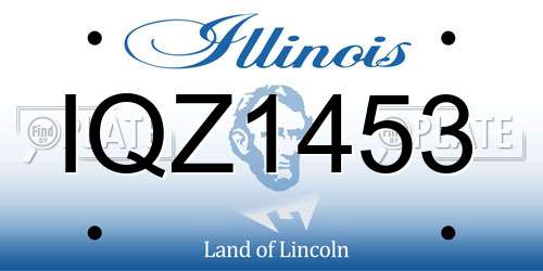 IQZ1453 Illinois License Plate