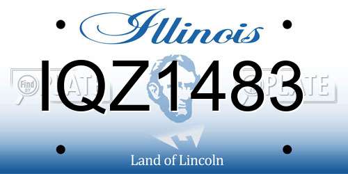 IQZ1483 Illinois License Plate