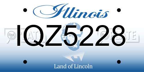 IQZ5228 Illinois License Plate