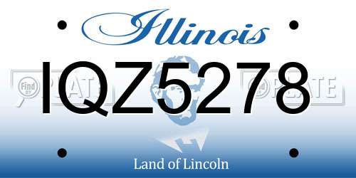 IQZ5278 Illinois License Plate