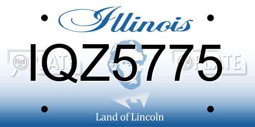 IQZ5775 Illinois License Plate