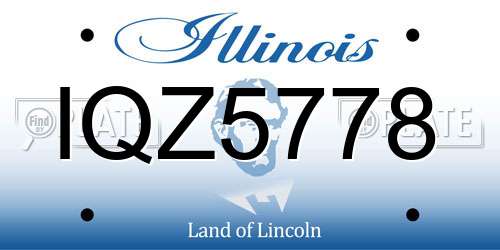 IQZ5778 Illinois License Plate