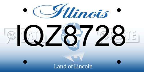 IQZ8728 Illinois License Plate