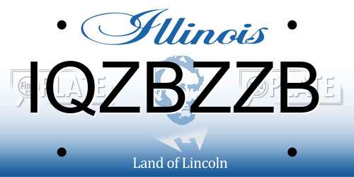 IQZBZZB Illinois License Plate