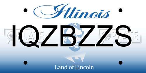 IQZBZZS Illinois License Plate