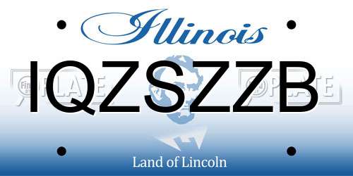 IQZSZZB Illinois License Plate
