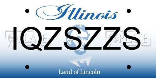 IQZSZZS Illinois License Plate