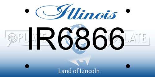 IR6866 Illinois License Plate