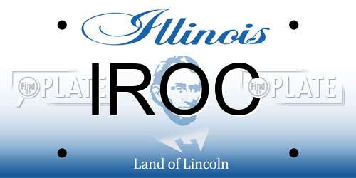 IROC Illinois License Plate
