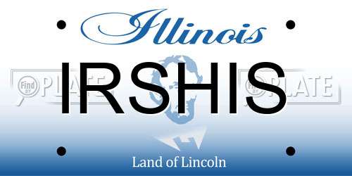 IRSHIS Illinois License Plate