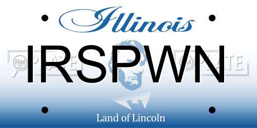 IRSPWN Illinois License Plate