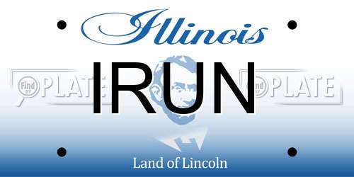 IRUN Illinois License Plate