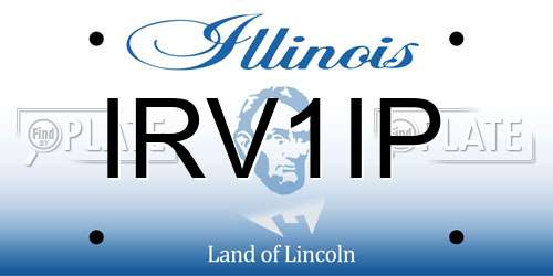 IRV1IP Illinois License Plate