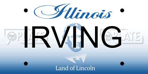 IRVING Illinois License Plate