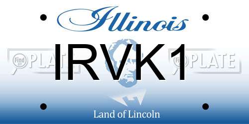 IRVK1 Illinois License Plate