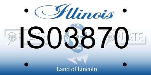 IS03870 Illinois License Plate