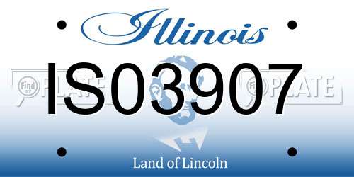 IS03907 Illinois License Plate