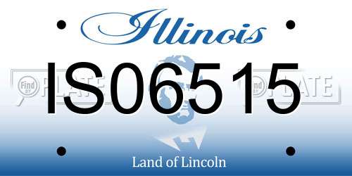 IS06515 Illinois License Plate