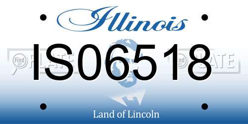 IS06518 Illinois License Plate