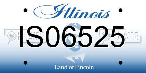 IS06525 Illinois License Plate