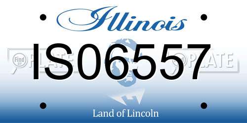 IS06557 Illinois License Plate