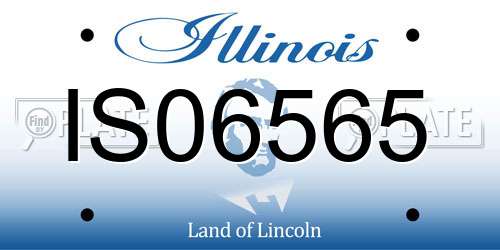 IS06565 Illinois License Plate