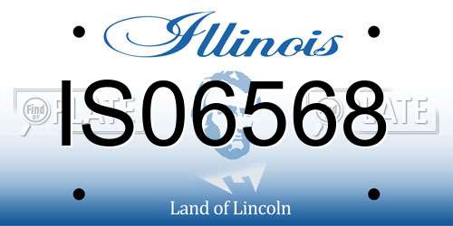 IS06568 Illinois License Plate