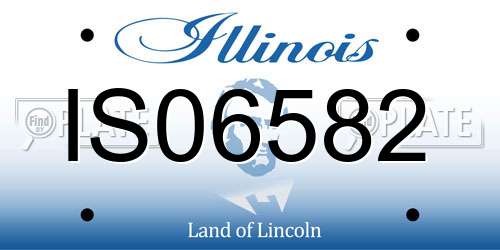 IS06582 Illinois License Plate
