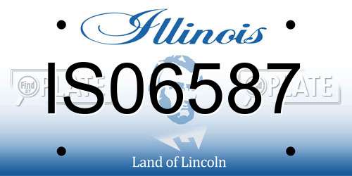IS06587 Illinois License Plate