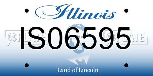 IS06595 Illinois License Plate