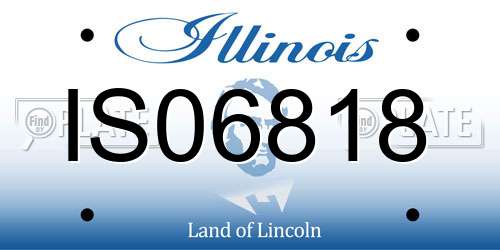 IS06818 Illinois License Plate