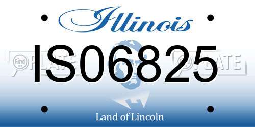 IS06825 Illinois License Plate