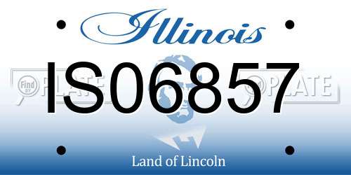 IS06857 Illinois License Plate