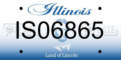 IS06865 Illinois License Plate