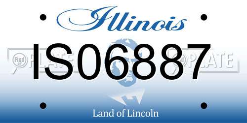 IS06887 Illinois License Plate