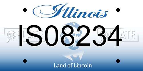 IS08234 Illinois License Plate