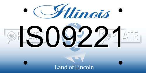 IS09221 Illinois License Plate