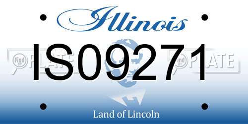 IS09271 Illinois License Plate