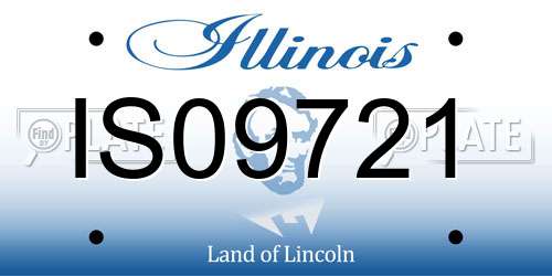 IS09721 Illinois License Plate