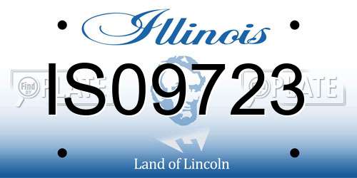 IS09723 Illinois License Plate